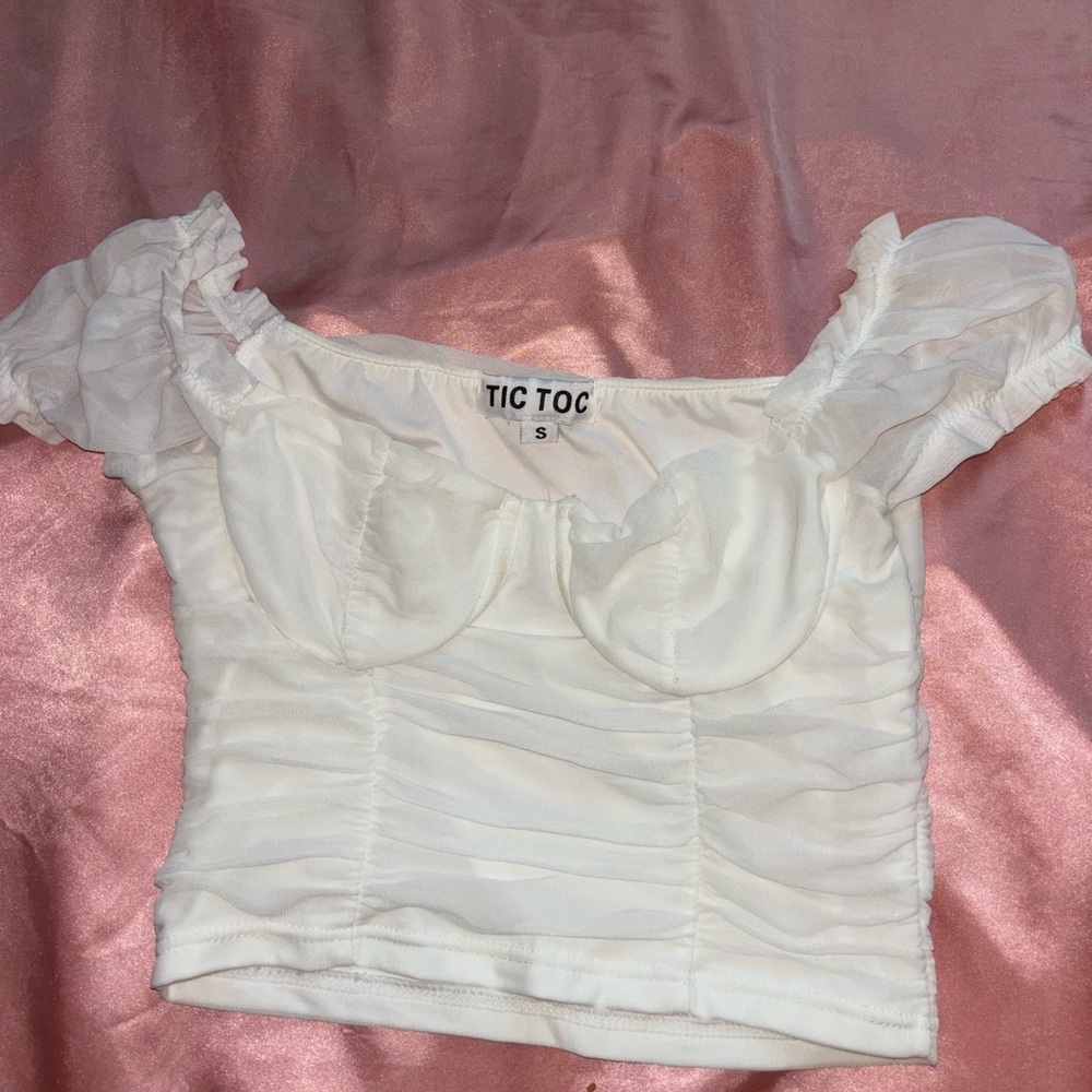 Small white corset top